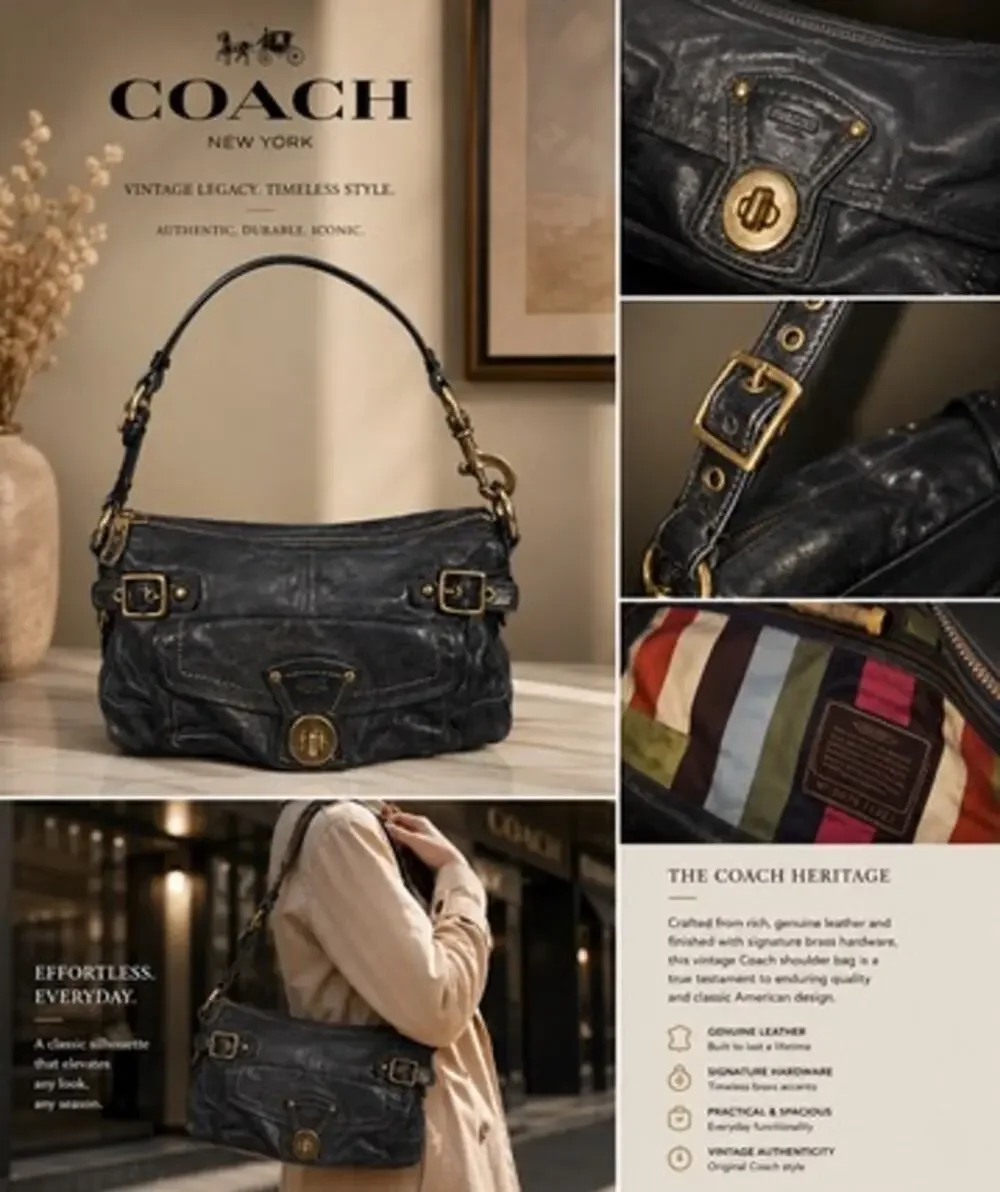 CH027 Coach Legacy 65th Anniversary Leather Hobo Bag*VERY COLLECTIBLE 2007